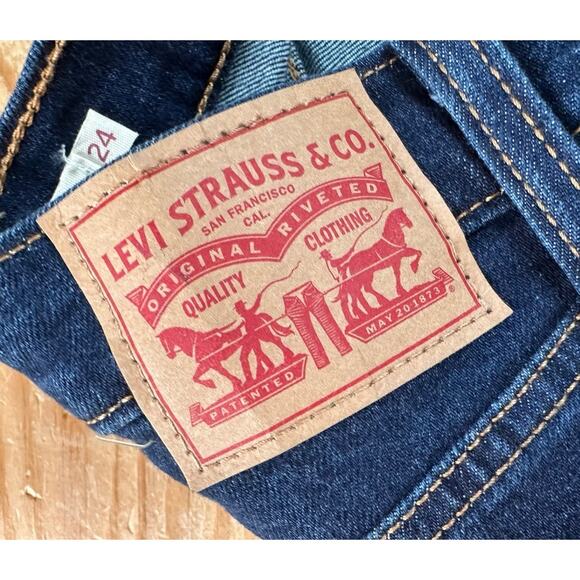 NWT $69.99 Levi’s Ribcage Straight Ankle Jeans Size 24 Women’s Blue - Picture 5 of 12